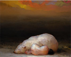 Steven Hudson, Cover, oil on panel, 12